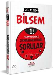 Editör Yayınevi 1.Sınıf Bilsem Jet Plus Tamamı Çözümlü Çıkması Muhtemel Sorular - Editör Yayınları