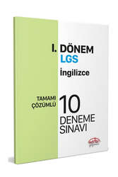 Editör Yayınları LGS 1.Dönem İngilizce Tamamı Çözümlü 10 Deneme - Editör Yayınları