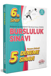 Editör Yayınları 2024 6. Sınıf Bursluluk Sınavı Çözümlü 5 Deneme Sınavı - Editör Yayınları