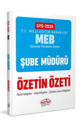 Editör Yayınları 2025 MEB Şube Müdürlüğü Özetin Özeti - Editör Yayınları