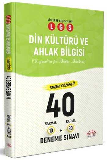 ​Editör Yayınları LGS Din Kültürü ve Ahlak Bilgisi Tamamı Çözümlü 40 Deneme Sınavı