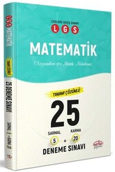 Editör Yayınevi - ​Editör Yayınları LGS Matematik Çözümlü 25 Deneme Sınavı