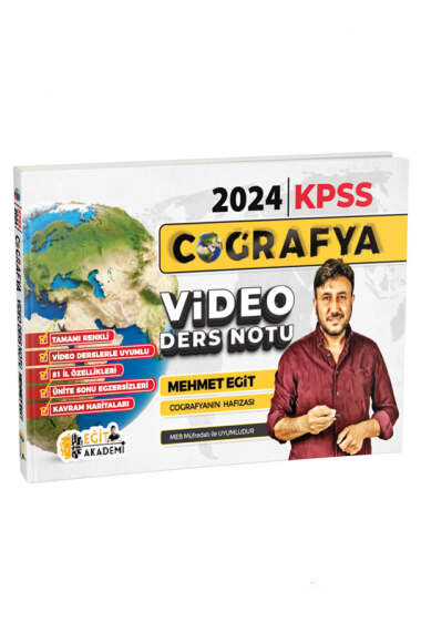 Eğit Akademi Yayınları 2024 KPSS Coğrafya Video Ders Notları - 1