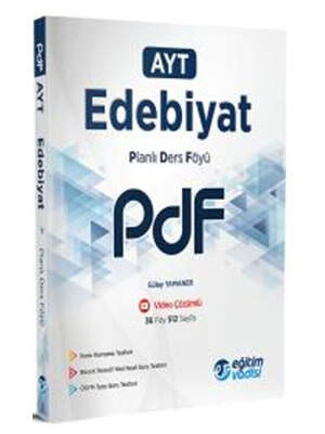 Eğitim Vadisi AYT Edebiyat Güncel PDF Planlı Ders Föyü - 1