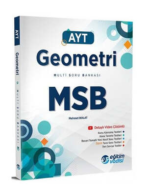 Eğitim Vadisi AYT Geometri MSB Multi Soru Bankası Video Çözümlü - 1