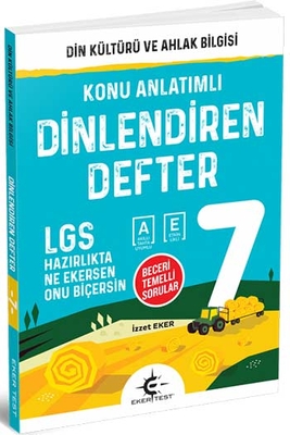 Eker Test Yayınları 7.Sınıf Din Kültürü ve Ahlak Bilgisi Dinlendiren Konu Anlatımlı Defter - 1