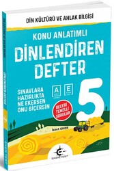 Eker Test Yayınları - Eker Test Yayınları 5.Sınıf Din Kültürü ve Ahlak Bilgisi Dinlendiren Konu Anlatımlı Defter