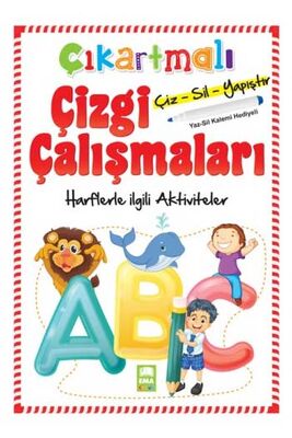 ​Ema Kitap Çıkartmalı Çizgi Çalışmaları Harfler - 1