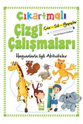 ​Ema Kitap Çıkartmalı Çizgi Çalışmaları Hayvanlar - 1