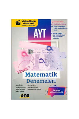 ENS Yayıncılık AYT Matematik 12 x 40 Denemeleri - 1