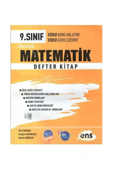 ENS Yayınları 2024 9.Sınıf Defter Kitap Matematik - 1