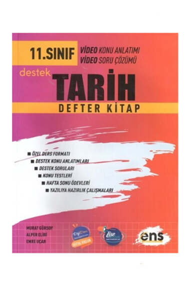 ENS Yayınları 2024 11.Sınıf Tarih Defter Kitap - 1