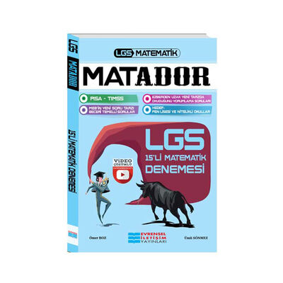 Evrensel İletişim Yayınları LGS Matador Matematik Video Çözümlü 15’li Deneme - 1