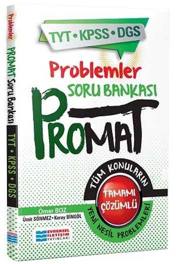 ​Evrensel İletişim Yayınları TYT KPSS DGS Promat Problemler Tamamı Çözümlü Soru Bankası