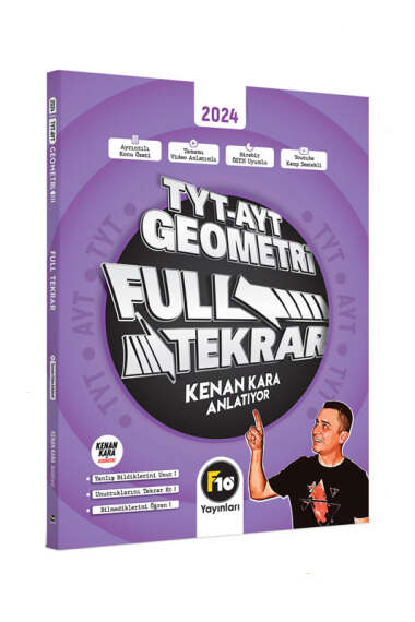 F10 Yayınları Kenan Kara TYT-AYT Geometri Full Tekrar Video Ders Kitabı - 1