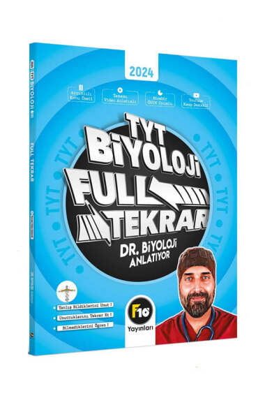 F10 Yayınları Barış Hoca Dr. Biyoloji TYT Biyoloji Full Tekrar Video Ders Kitabı - 1