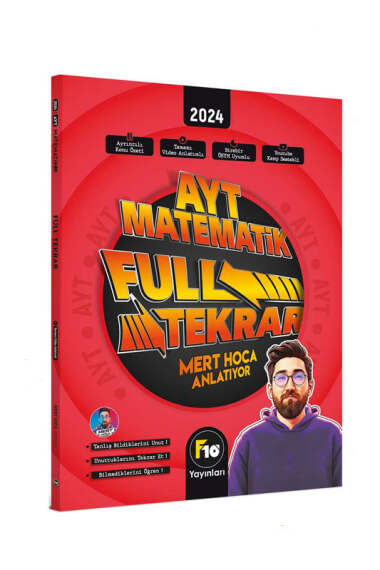 F10 Yayınları Mert Hoca AYT Matematik Full Tekrar Video Ders Kitabı - 1