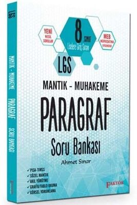 ​Faktör Yayınları 8. Sınıf LGS Mantık Muhakeme Paragraf Soru Bankası - 1