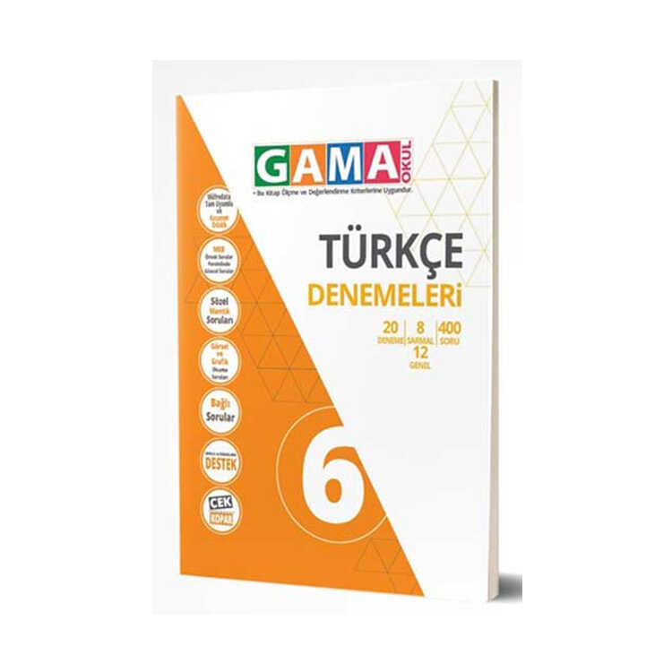 Gama Okul Yayınları 6. Sınıf Türkçe Denemeleri