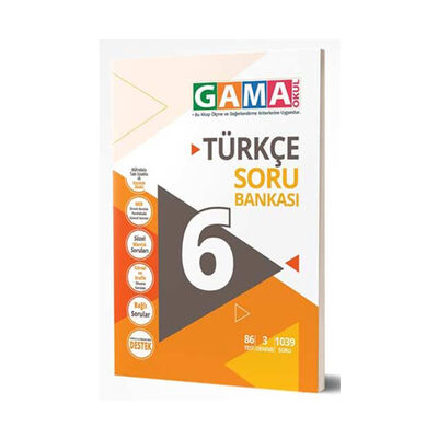 Gama Okul Yayınları 6. Sınıf Türkçe Soru Bankası - 1