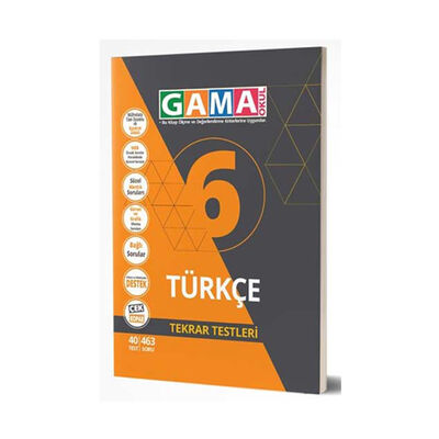 Gama Okul Yayınları 6. Sınıf Türkçe Tekrar Testleri - 1