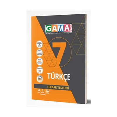 Gama Okul Yayınları 7. Sınıf Türkçe Tekrar Testleri - 1