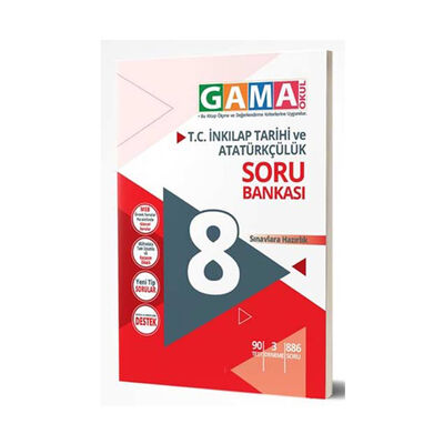 Gama Okul Yayınları 8. Sınıf T.C. İnkılap Tarihi ve Atatürkçülük Soru Bankası - 1