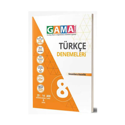Gama Okul Yayınları 8. Sınıf Türkçe Denemeleri - 1