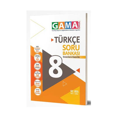 Gama Okul Yayınları 8. Sınıf Türkçe Soru Bankası - 1