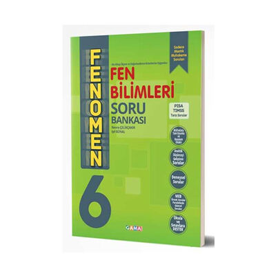 Gama Okul Yayınları FENOMEN 6. Sınıf Fen Bilimleri Soru Bankası - 1