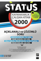 Gazi Kitabevi Status 2000 Kaymakamlık Çalışma Kitabı Açıklamalı ve Çözümlü Soru Bankası - Gazi Kitabevi