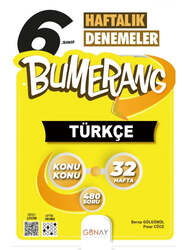 Günay Yayınları - Günay Yayınları 6. Sınıf Bumerang 32 Haftalık Türkçe Denemeleri