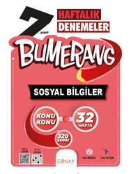 Günay Yayınları - Günay Yayınları 7.Sınıf Bumerang 32 Haftalık Sosyal Bilgiler Denemeleri