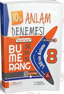Günay Yayınları 8. Sınıf Bumerang Serisi 10 lu Anlam Denemeleri - 1