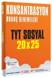 Hocalara Geldik - ​Hocalara Geldik TYT Sosyal Konsantrasyon 20×25 Branş Denemeleri