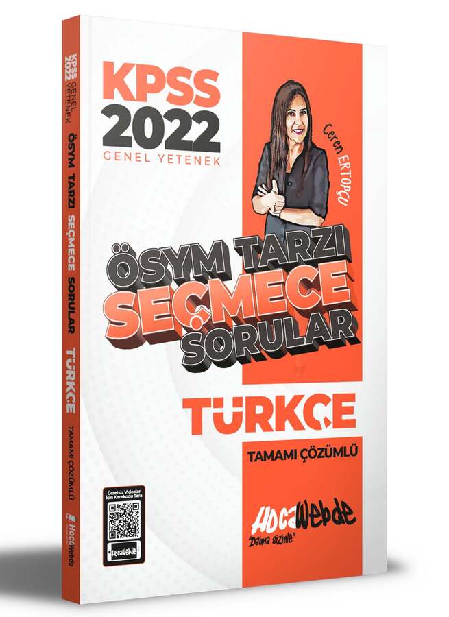 HocaWebde Yayınları 2022 KPSS Türkçe ÖSYM Tarzı Seçmece Sorular Tamamı Çözümlü Soru Bankası