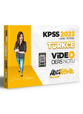 HocaWebde Yayınları 2023 KPSS Türkçe Video Ders Notu - 1