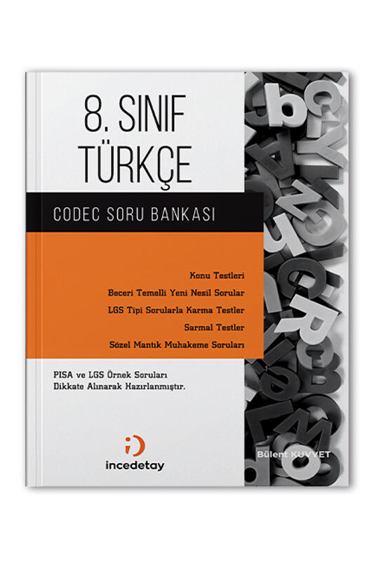 İncedetay Yayıncılık 8. Sınıf LGS Türkçe Codec Soru Bankası