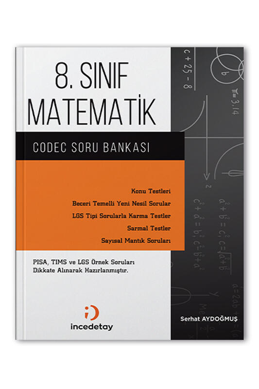 İncedetay Yayınları 8. Sınıf LGS Matematik Codec Soru Bankası