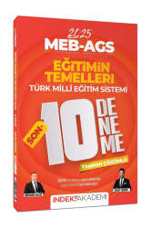 İndeks Akademi 2025 MEB-AGS Eğitimin Temelleri ve Türk Milli Eğitim Sistemi Son 10 Deneme - İndeks Akademi
