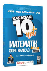 İndeks Akademi KPSS MEB-AGS ALES DGS Matematik Kafadan 10 Net Soru Bankası - İndeks Akademi
