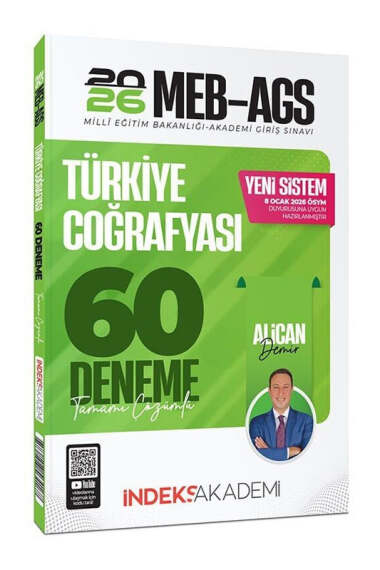 İndeks Akademi 2026 MEB-AGS Türkiye Coğrafyası 60 Deneme Çözümlü - 1