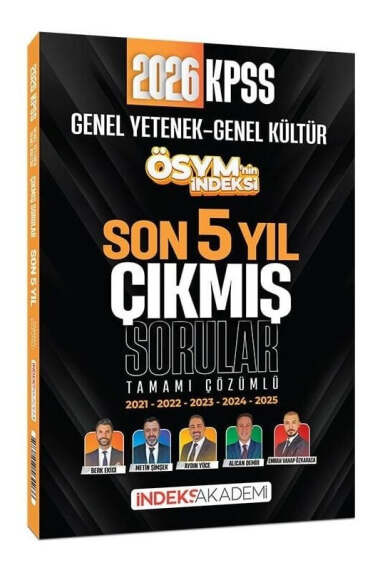 İndeks Akademi 2026 KPSS Genel Yetenek Genel Kültür ÖSYM nin İndeksi Çıkmış Sorular Son 5 Yıl Çözümlü - 1