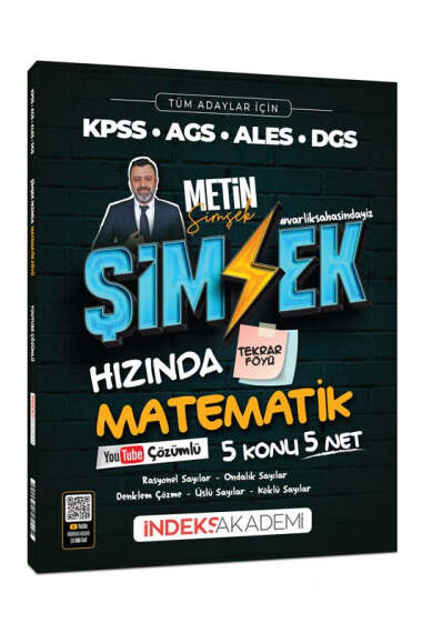 İndeks Akademi KPSS MEB-AGS ALES DGS Şimşek Hızında Matematik Tekrar Föyü Youtube Video Çözümlü - 1