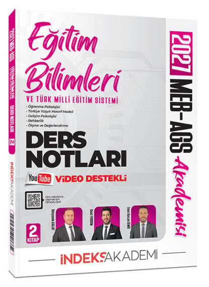 İndeks Akademi 2027 MEB-AGS Akademisi Eğitim Bilimleri ve Türk Milli Eğitim Sistemi Video Ders Notları 2. Kitap İndeks Akademi Yayıncılık - 1