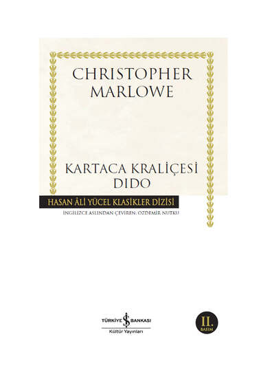 İş Bankası Kültür Yayınları Kartaca Kraliçesi Dido - 1