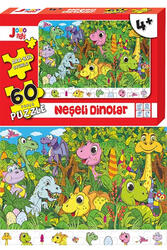 Joho Toys - Joho Toys Neşeli Dinolar 60 Parça Puzzle