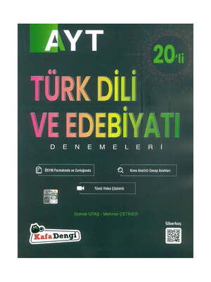 Kafadengi Yayınları YKS AYT Türk Dili ve Edebiyatı 20 li Deneme - 1