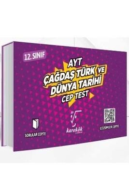 Karekök Yayınları AYT Çağdaş Türk ve Dünya Tarihi Cep Test - 1