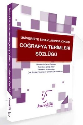 Karekök Yayınları Üniversite Sınavlarında Çıkmış Coğrafya Terimleri Sözlüğü - 1